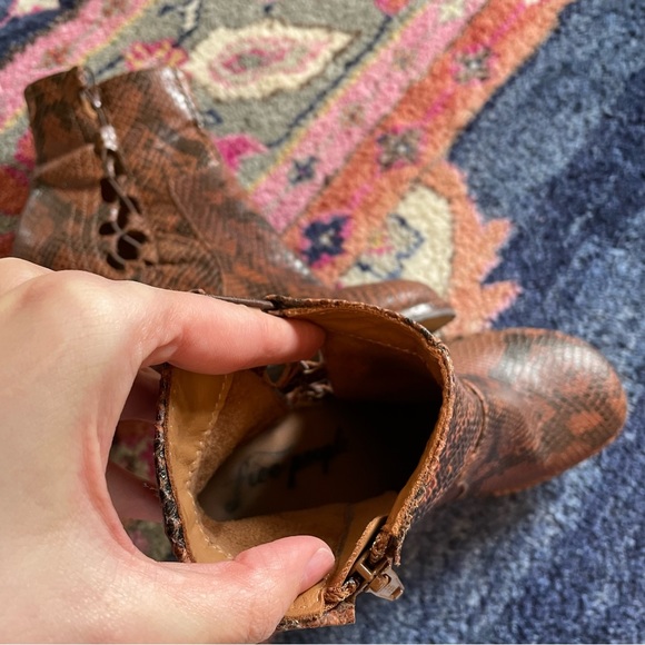 Free People Snakeskin Marietta 4” Heeled Boot Cutout - Picture 7 of 9